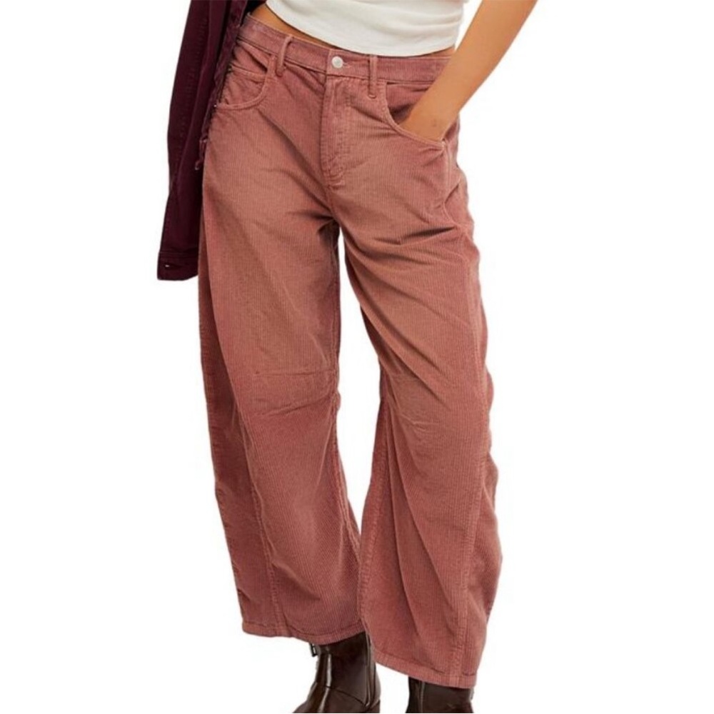 NWOT We The Free Good Luck mid rise barrel corduroy pants